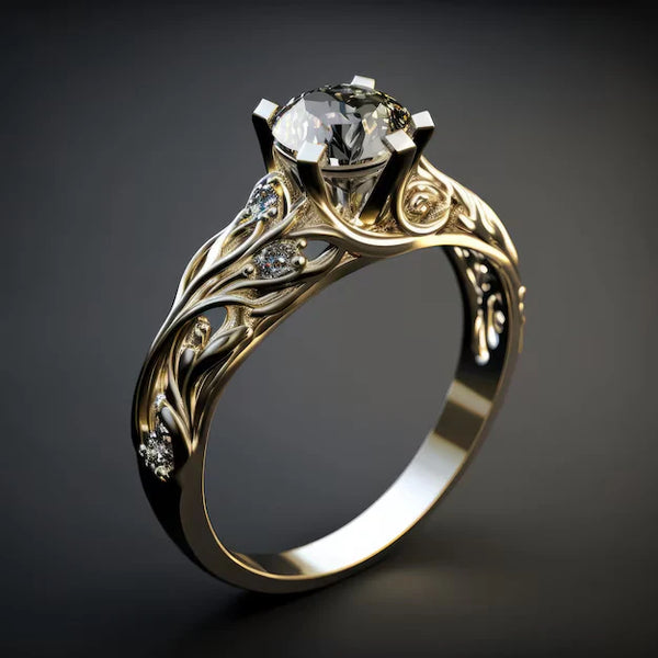 Bague en zircone exotique exquise | Or