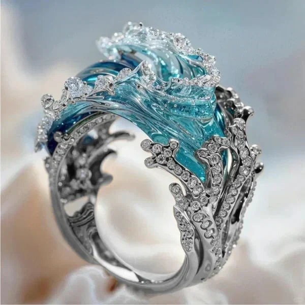 Bague Azure Pledge | Or blanc