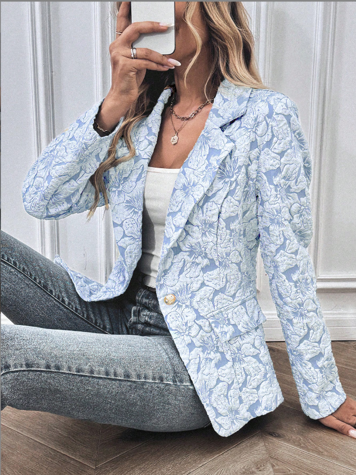 Scarlett™ - Blazer élégant à imprimé floral