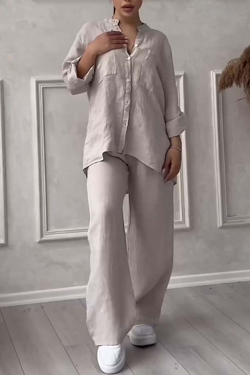 Fara | Ensemble Luxe en Coton et Lin – Chemise et Pantalon