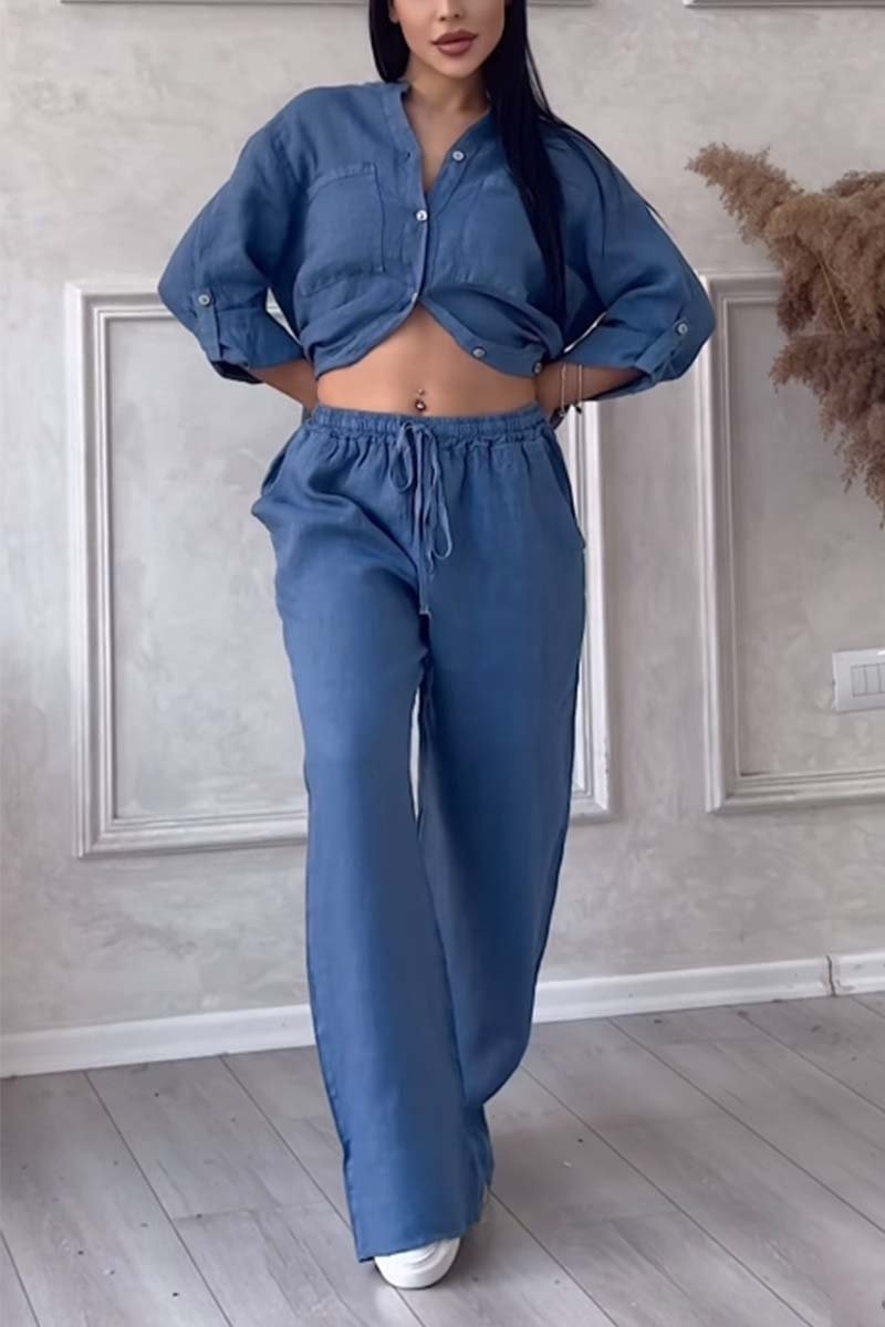 Fara | Ensemble Luxe en Coton et Lin – Chemise et Pantalon