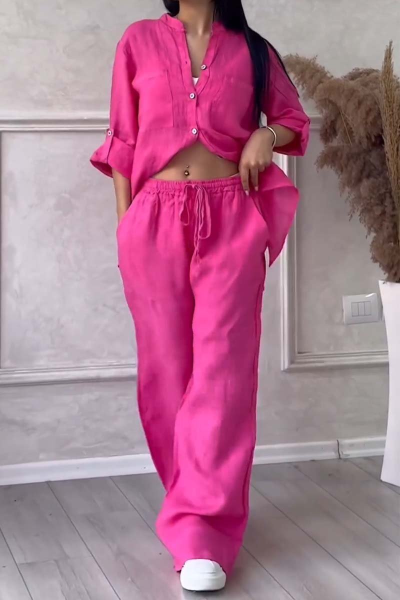 Fara | Ensemble Luxe en Coton et Lin – Chemise et Pantalon