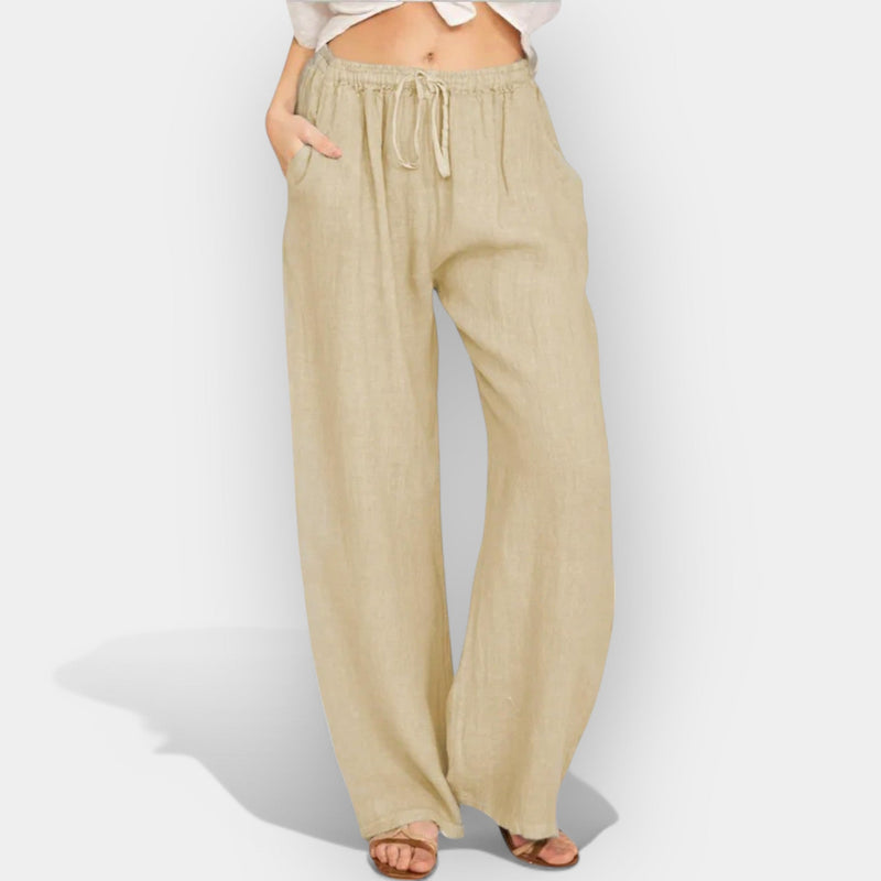 Pantalon en lin aéré