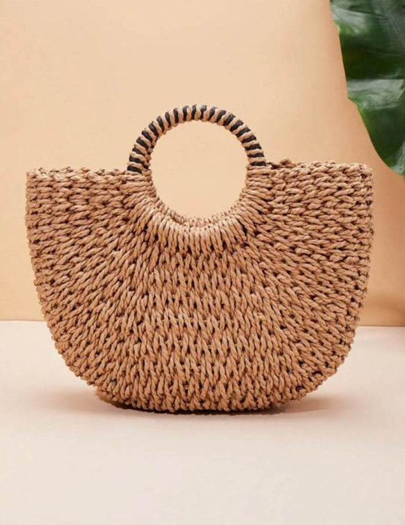 Isabella™ - Sac en paille décor coquillage avec détails faits main