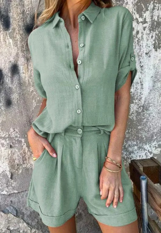 Linea | Ensemble chemise décontractée coupe ample et short