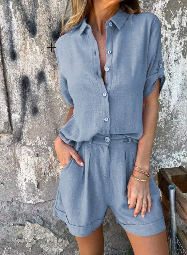 Linea | Ensemble chemise décontractée coupe ample et short