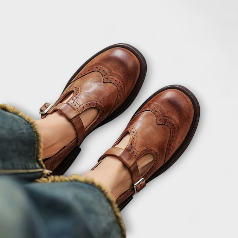 Élégantes Mary Janes en cuir