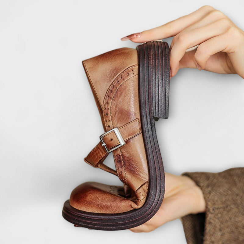 Élégantes Mary Janes en cuir