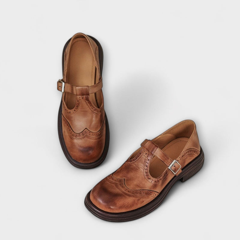 Élégantes Mary Janes en cuir