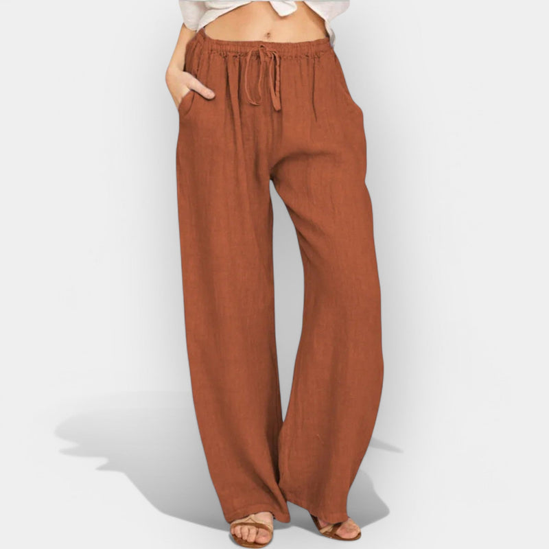 Pantalon en lin aéré
