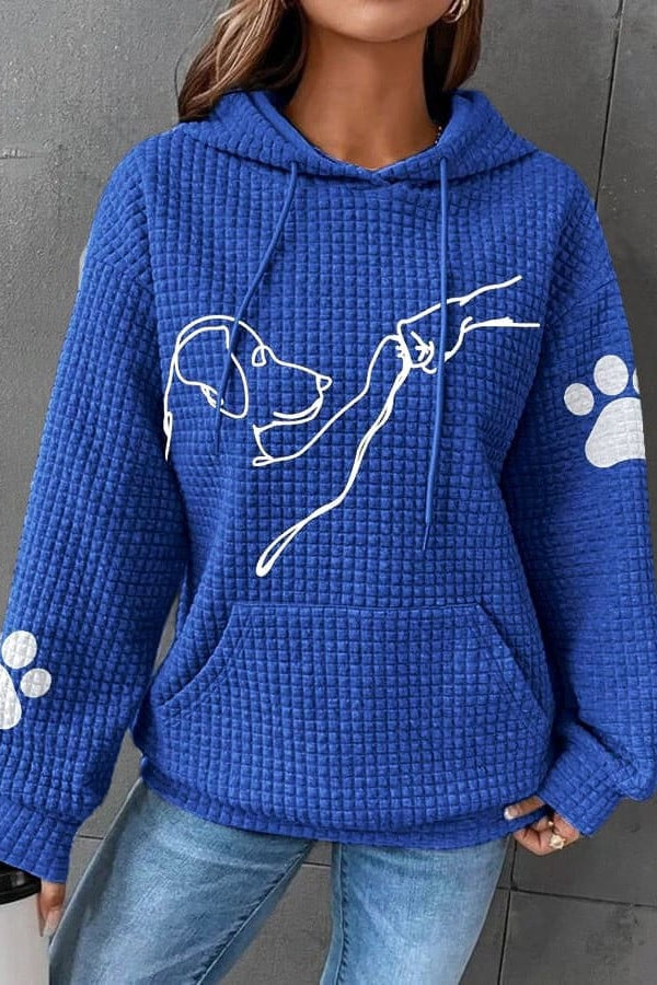 Betsy - Sweat à capuche gaufré avec empreinte de patte