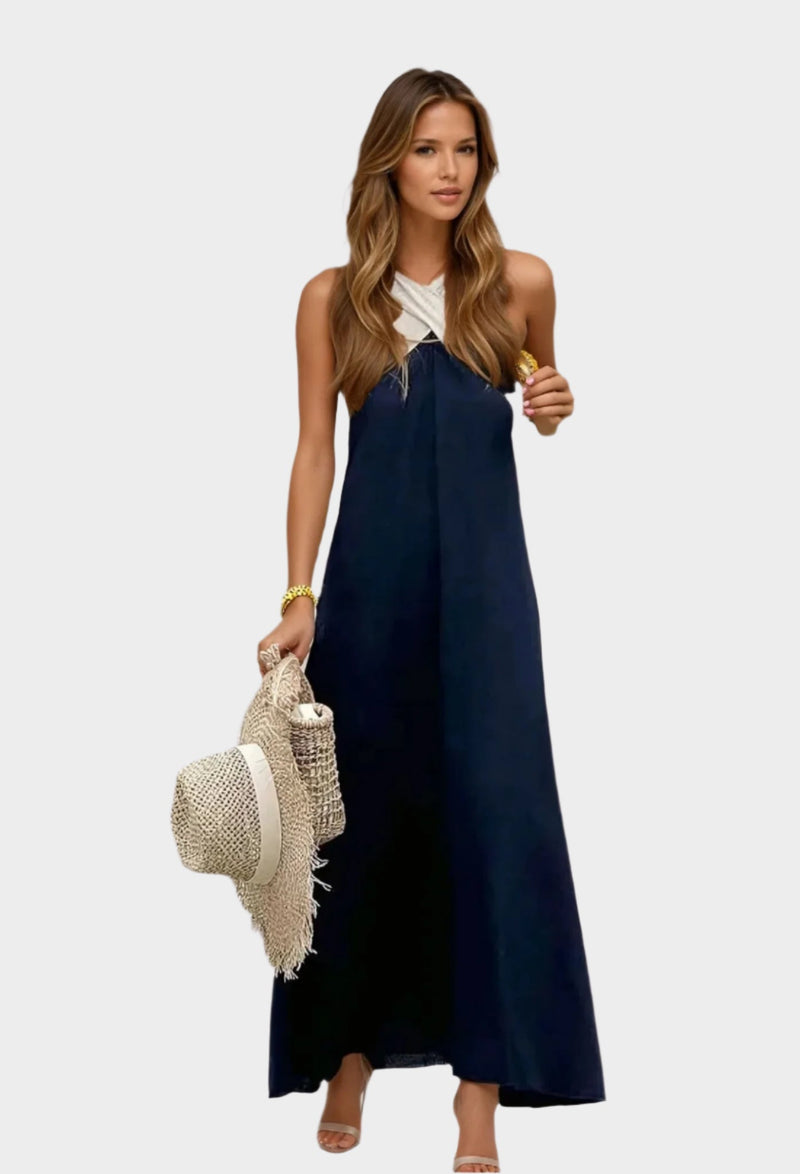 Robe élégante avec encolure dégagée