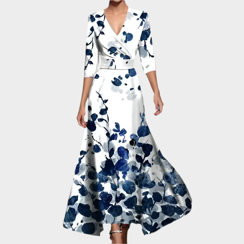 Robe midi avec taille haute et coupe décontractée